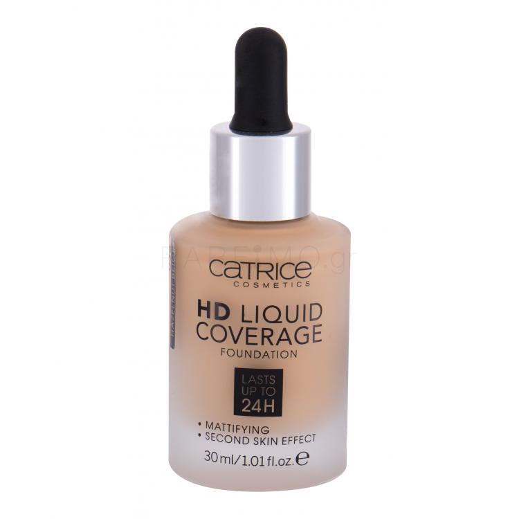 Catrice HD Liquid Coverage 24H Make up για γυναίκες 30 ml Απόχρωση 036 Hazelnut Beige