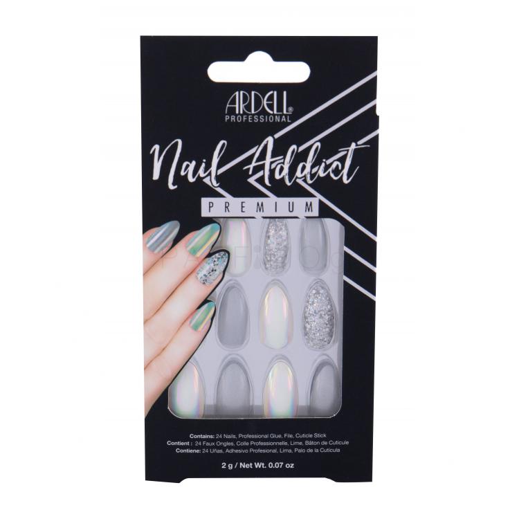 Ardell Nail Addict Premium Τεχνητά νύχια για γυναίκες Απόχρωση Holographic Glitter Σετ