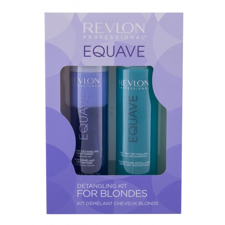 Revlon Professional Equave Instant Detangling Blonde Hair Σετ δώρου βάλσαμο μαλλιών χωρίς πλύσιμο 200 ml + μικκυλιακό σαμπουάν 250 ml