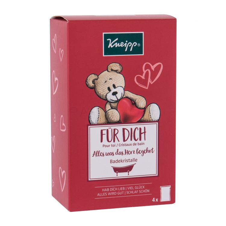 Kneipp For You Σετ δώρου άλατα μπάνιου Hab dich lieb 60 g + άλατα μπάνιου Viel Glück! 60 g + άλατα μπάνιου Alles wird gut 60 g + άλατα μπάνιου Sch(l)af schön 60 g