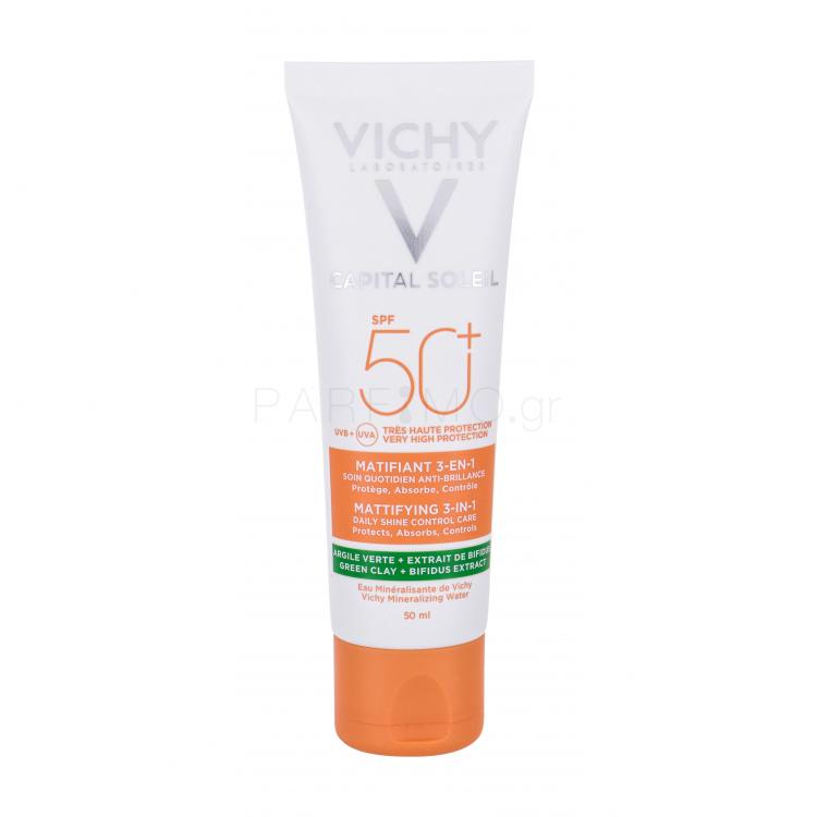 Vichy Capital Soleil Mattifying 3-in-1 SPF50+ Αντιηλιακό προϊόν προσώπου για γυναίκες 50 ml