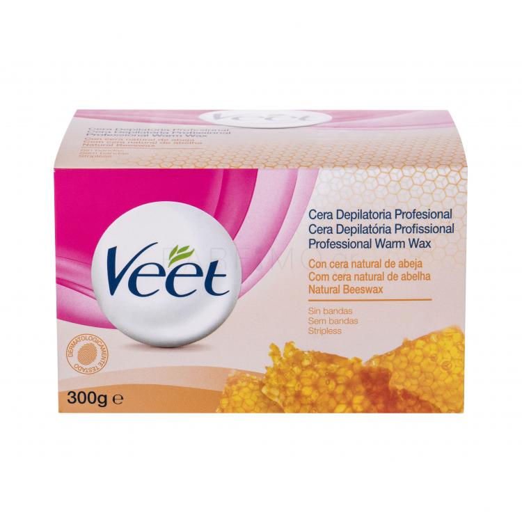 Veet Professional Warm Wax Natural Beeswax Stripless Προϊόν αποτρίχωσης για γυναίκες 300 gr