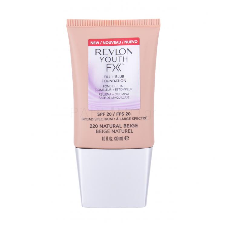 Revlon Youth FX Fill + Blur SPF20 Make up για γυναίκες 30 ml Απόχρωση 220 Natural Beige