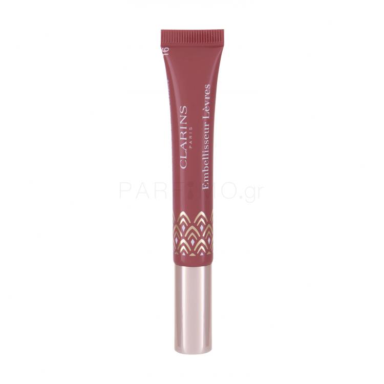 Clarins Natural Lip Perfector Lip Gloss για γυναίκες 12 ml Απόχρωση 16 Intense Rosebud