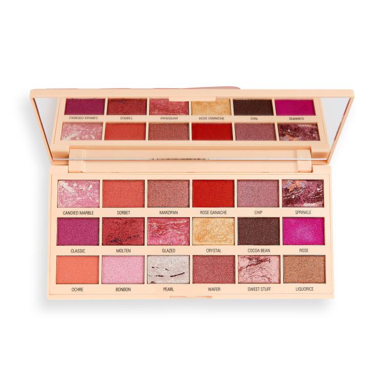 I Heart Revolution Chocolate Eyeshadow Palette Σκιές ματιών για γυναίκες 18 gr Απόχρωση Marble Rose Gold