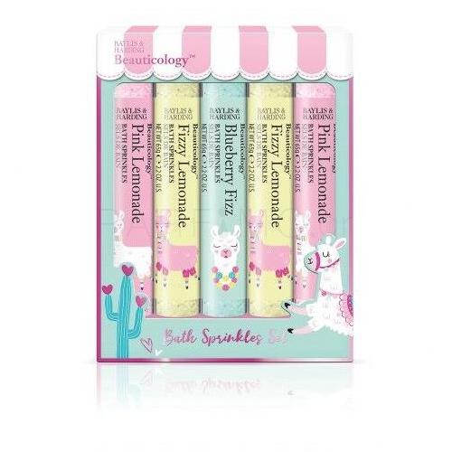 Baylis &amp; Harding Beauticology™ Bath Sprinkles Set Σετ δώρου άλατα μπάνιου Beauticology Pink Lemonade Bath Sprinkles 2x65 g + άλατα μπάνιου Beauticology Fizzy Lemonade Bath Sprinkles 2x65 g + άλατα μπάνιου Beauticology Blueberry Lemonade Bath Sprinkles 65 g