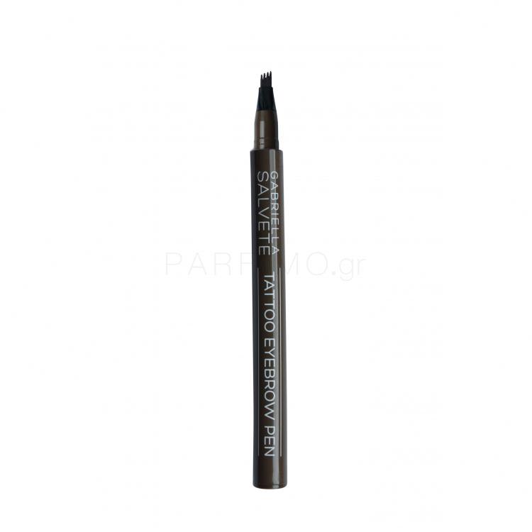 Gabriella Salvete Tattoo Eyebrow Pen Μολύβι για τα φρύδια για γυναίκες 0,28 gr Απόχρωση 02 Brown