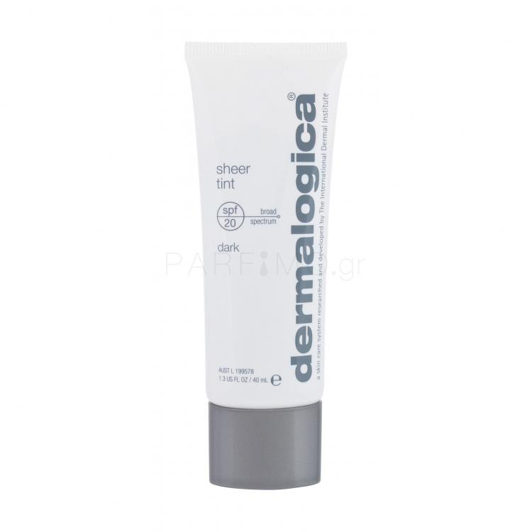 Dermalogica Sheer Tint Lightly Tinted Moisturizer SPF20 Κρέμα προσώπου ημέρας για γυναίκες 40 ml Απόχρωση Dark