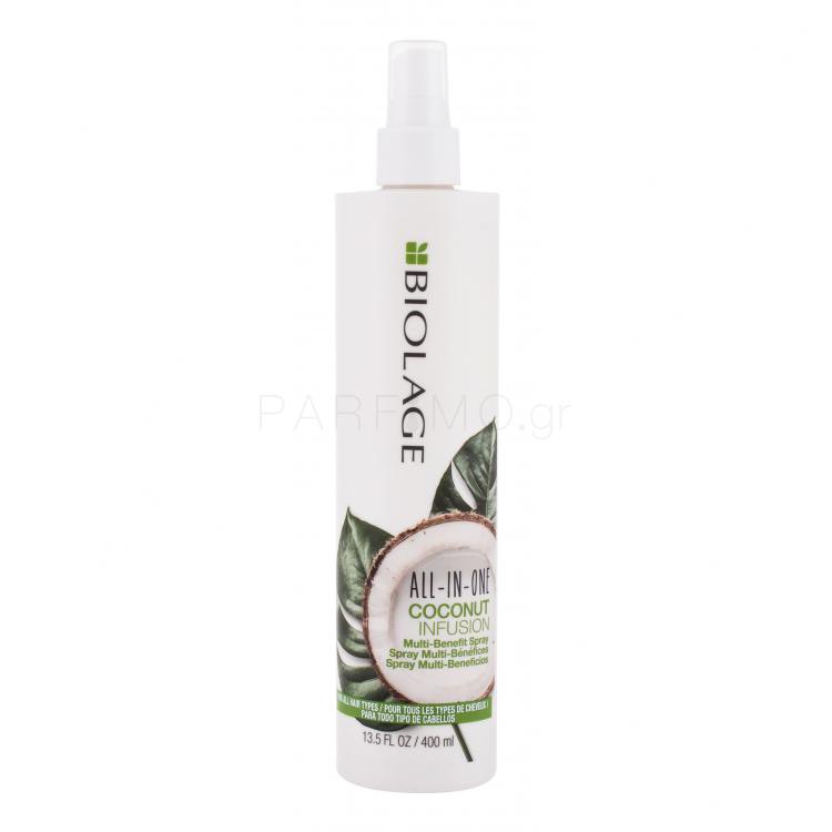 Biolage All-in-One All-In-One Coconut Infusion Spray Περιποίηση μαλλιών χωρίς ξέβγαλμα για γυναίκες 400 ml