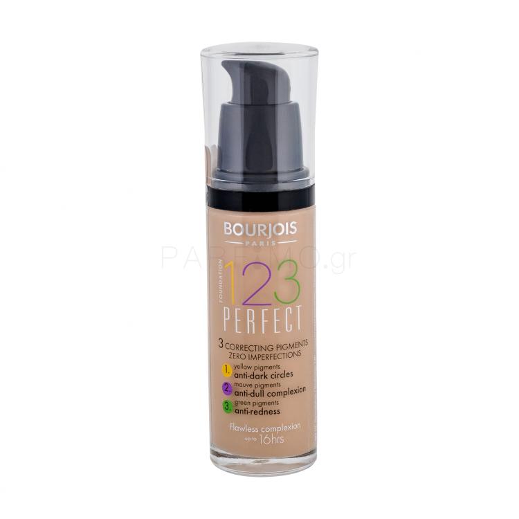 BOURJOIS Paris 123 Perfect Make up για γυναίκες 30 ml Απόχρωση 53 Beige Clair κατεστραμμένο φιαλίδιο