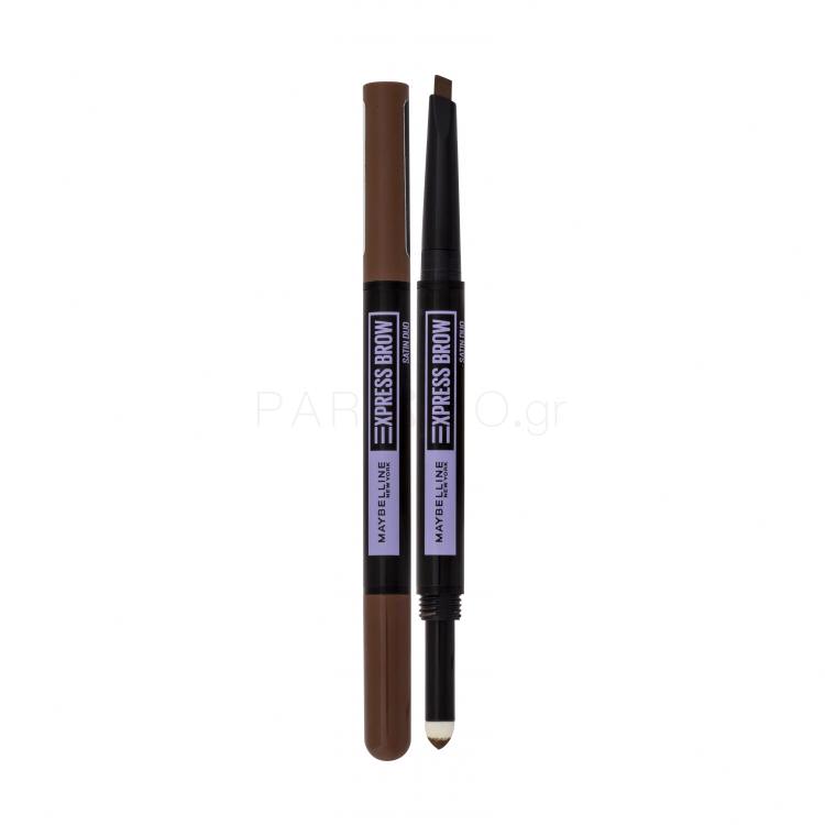 Maybelline Express Brow Satin Duo Μολύβι για τα φρύδια για γυναίκες 0,71 gr Απόχρωση Medium Brown