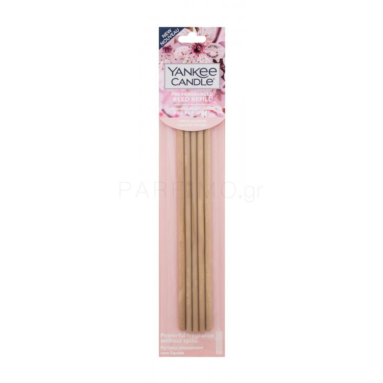 Yankee Candle Cherry Blossom Pre-Fragranced Reed Refill Αρώματα εσωτερικού χώρου 5 τεμ