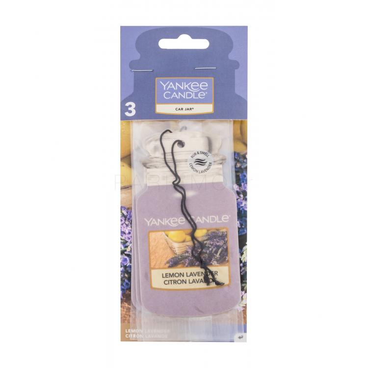 Yankee Candle Lemon Lavender Car Jar Αρωματικά αυτοκινήτου 3 τεμ