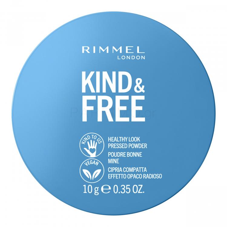 Rimmel London Kind &amp; Free Healthy Look Pressed Powder Πούδρα για γυναίκες 10 gr Απόχρωση 01 Translucent