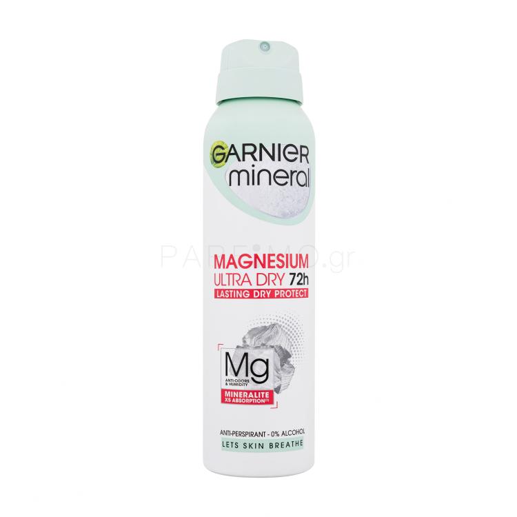 Garnier Mineral Magnesium Ultra Dry 72h Αντιιδρωτικό για γυναίκες 150 ml