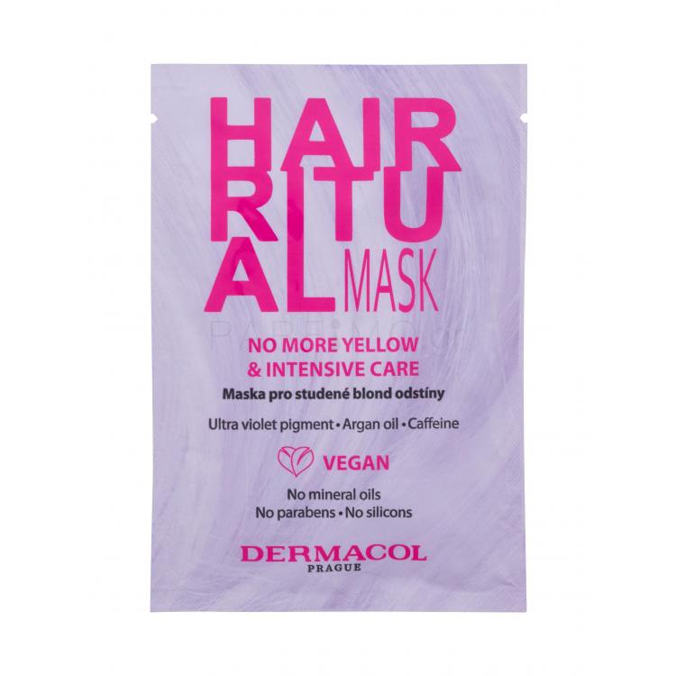 Dermacol Hair Ritual No More Yellow Mask Μάσκα μαλλιών για γυναίκες 15 ml