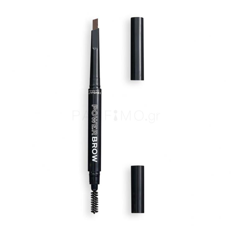 Revolution Relove Power Brow Μολύβι για τα φρύδια για γυναίκες 0,3 gr Απόχρωση Brown