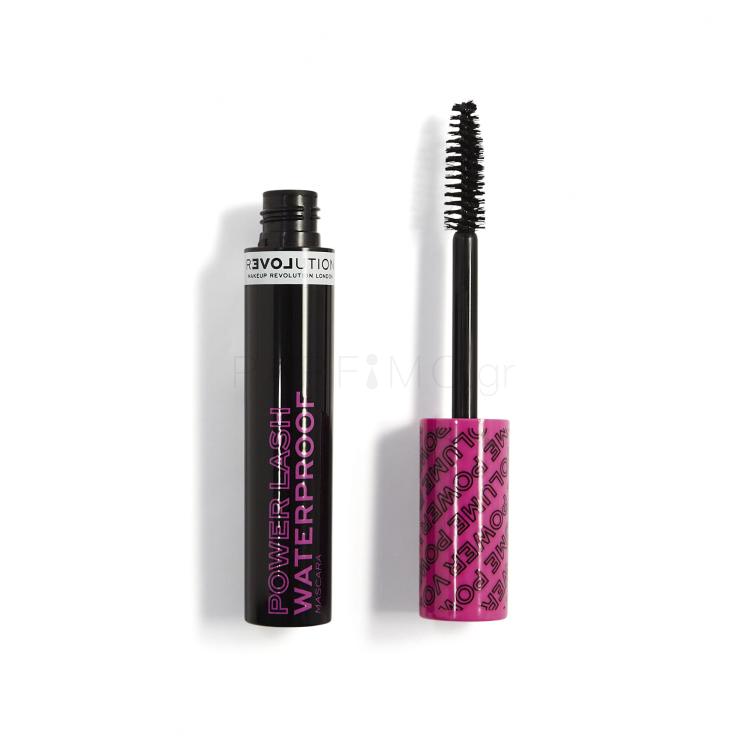 Revolution Relove Power Lash Volume Waterproof Μάσκαρα για γυναίκες 8 ml Απόχρωση Black