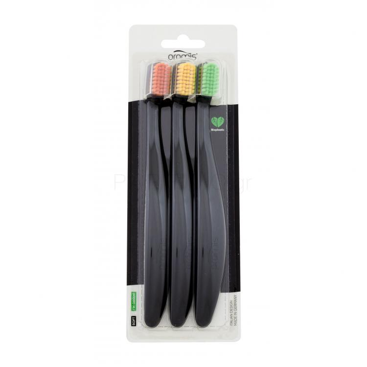 Promis Toothbrush Soft Οδοντόβουρτσα 3 τεμ Απόχρωση Black