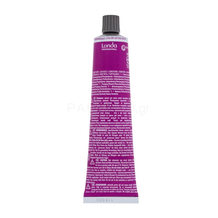 Londa Professional Permanent Colour Extra Rich Cream Βαφή μαλλιών για γυναίκες 60 ml Απόχρωση 3/0 ελλατωματική συσκευασία