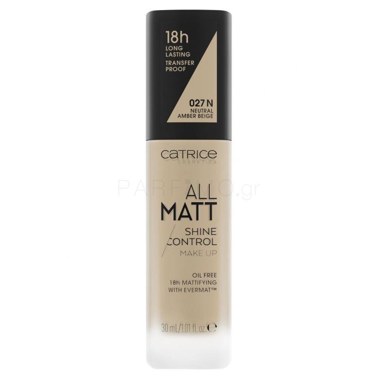 Catrice All Matt Make up για γυναίκες 30 ml Απόχρωση 027 N Neutral Amber Beige