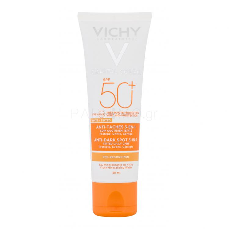 Vichy Capital Soleil Anti-Dark Spot 3-in-1 SPF50+ Κρέμα προσώπου ημέρας για γυναίκες 50 ml