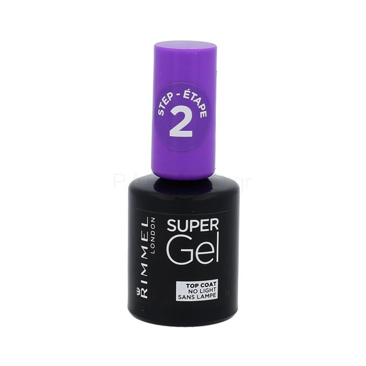 Rimmel London Super Gel Top Coat Βερνίκια νυχιών για γυναίκες 12 ml κατεστραμμένο φιαλίδιο