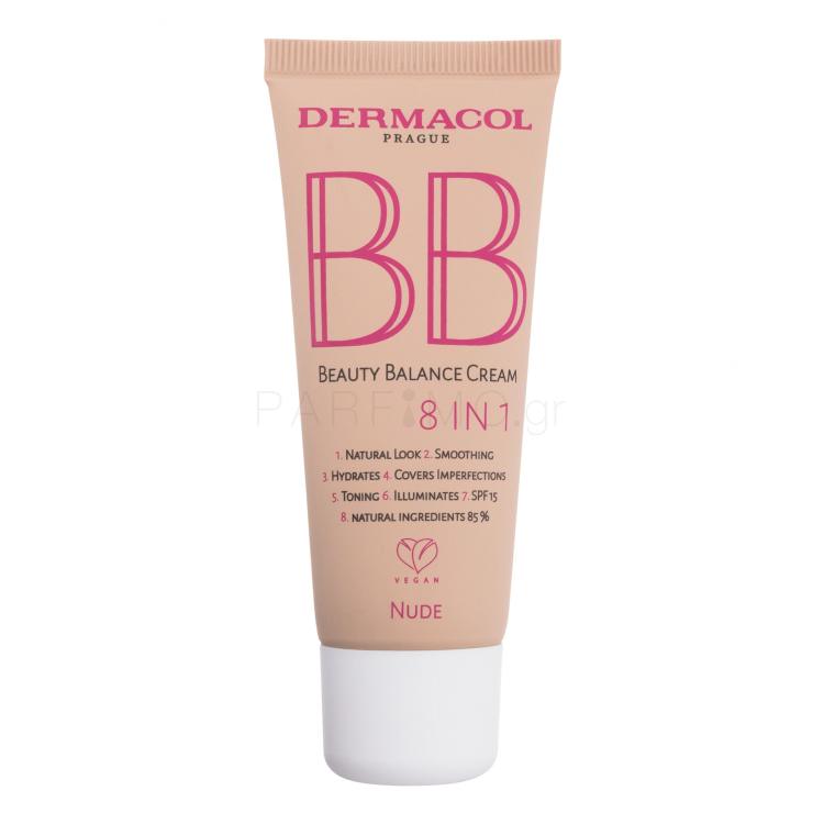 Dermacol BB Beauty Balance Cream 8 IN 1 SPF15 ΒΒ κρέμα για γυναίκες 30 ml Απόχρωση 2 Nude