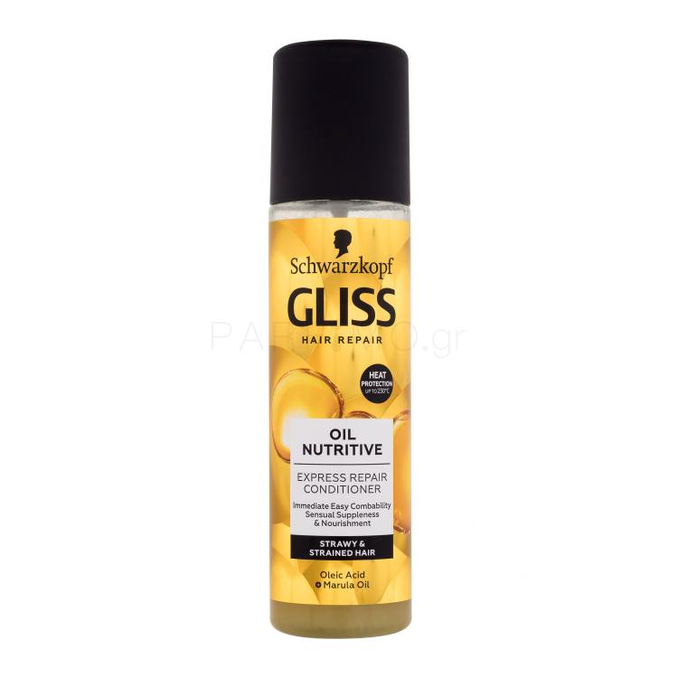 Schwarzkopf Gliss Oil Nutritive Express-Repair-Conditioner Μαλακτικό μαλλιών για γυναίκες 200 ml