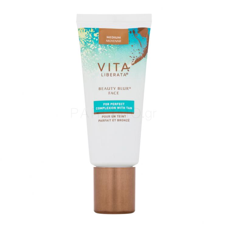 Vita Liberata Beauty Blur Face For Perfect Complexion With Tan Βάση μακιγιαζ για γυναίκες 30 ml Απόχρωση Medium