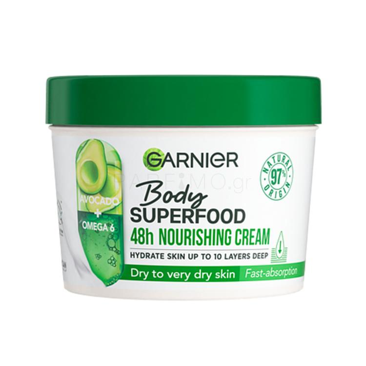 Garnier Body Superfood 48h Nourishing Cream Avocado Oil + Omega 6 Κρέμα σώματος για γυναίκες 380 ml