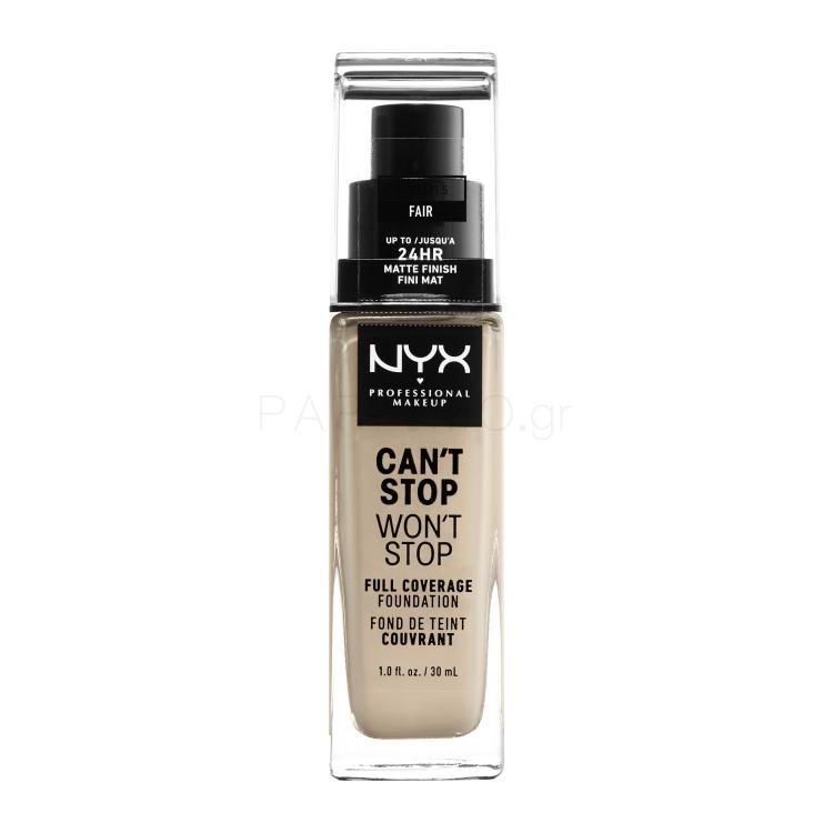 NYX Professional Makeup Can&#039;t Stop Won&#039;t Stop Make up για γυναίκες 30 ml Απόχρωση 1.5 Fair