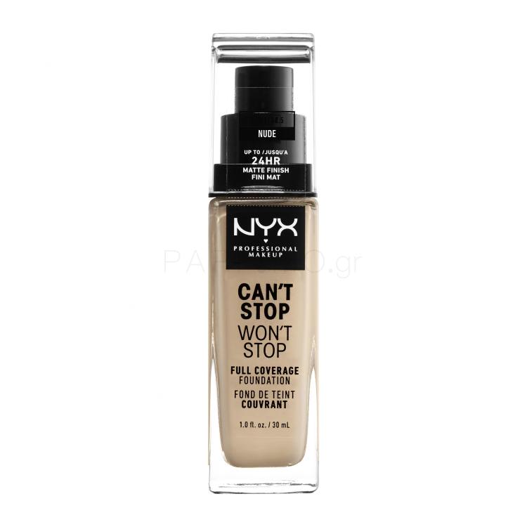 NYX Professional Makeup Can&#039;t Stop Won&#039;t Stop Make up για γυναίκες 30 ml Απόχρωση 6.5 Nude