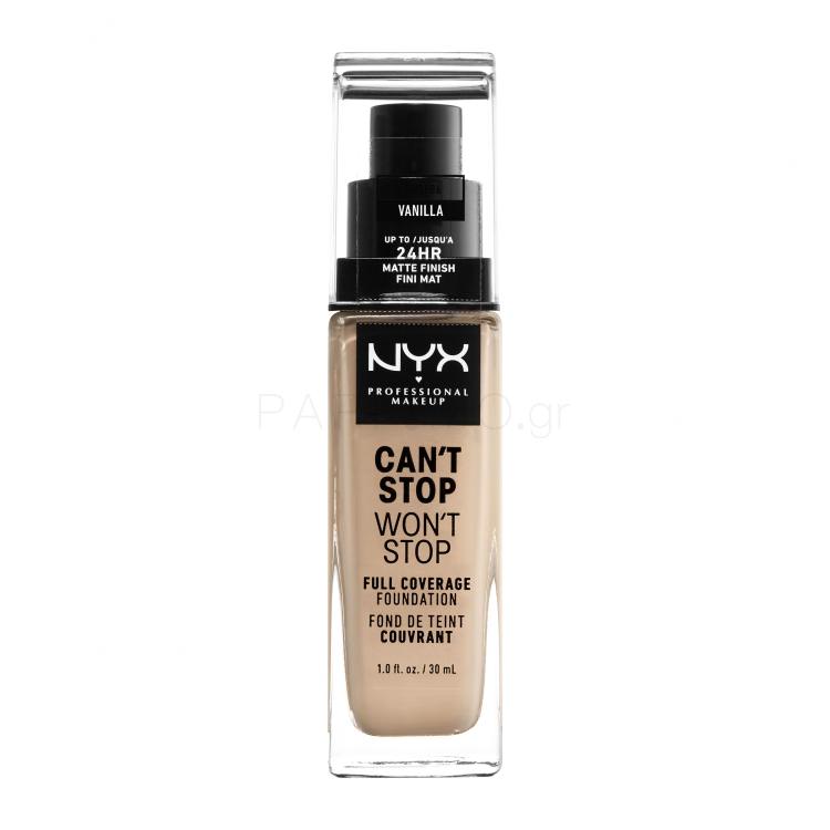 NYX Professional Makeup Can&#039;t Stop Won&#039;t Stop Make up για γυναίκες 30 ml Απόχρωση 06 Vanilla