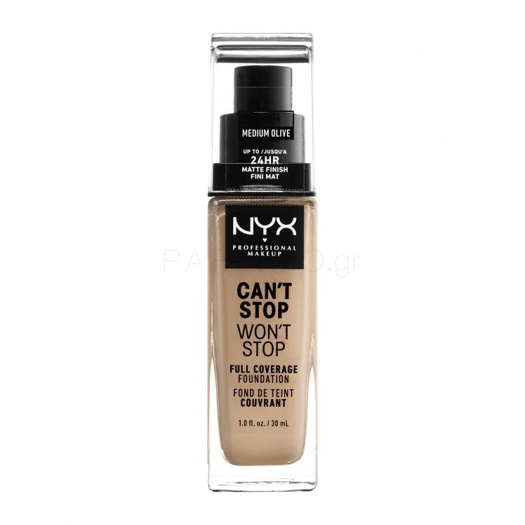 NYX Professional Makeup Can&#039;t Stop Won&#039;t Stop Make up για γυναίκες 30 ml Απόχρωση 09 Medium Olive