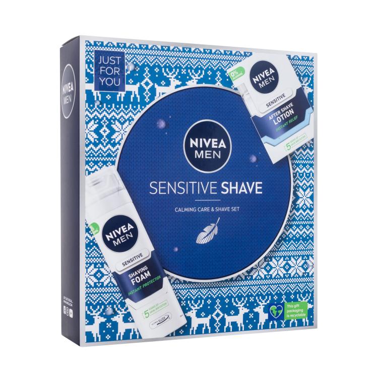 Nivea Men Sensitive Shave Σετ δώρου Aftershave Men Sensitive 100 ml + αφρός ξυρίσματος Men Sensitive 200 ml