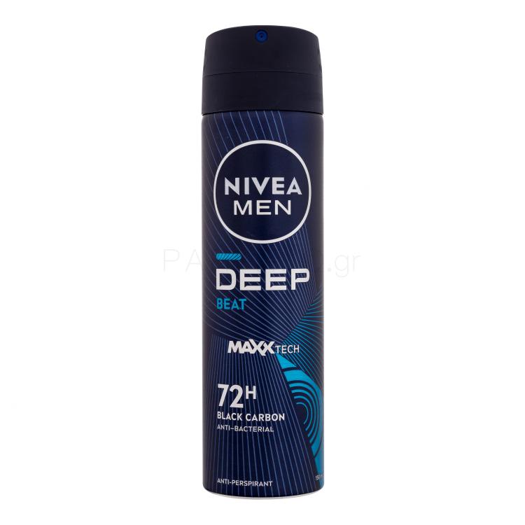 Nivea Men Deep Black Carbon Beat 72H Αντιιδρωτικό για άνδρες 150 ml