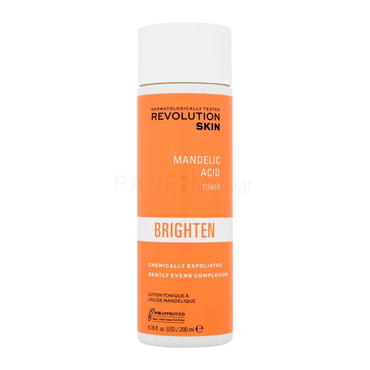 Revolution Skincare Brighten Mandelic Acid Toner Λοσιόν προσώπου για γυναίκες 200 ml