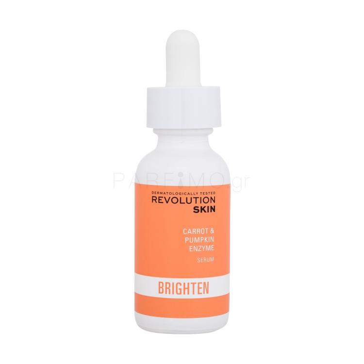 Revolution Skincare Brighten Carrot &amp; Pumpkin Enzyme Serum Ορός προσώπου για γυναίκες 30 ml