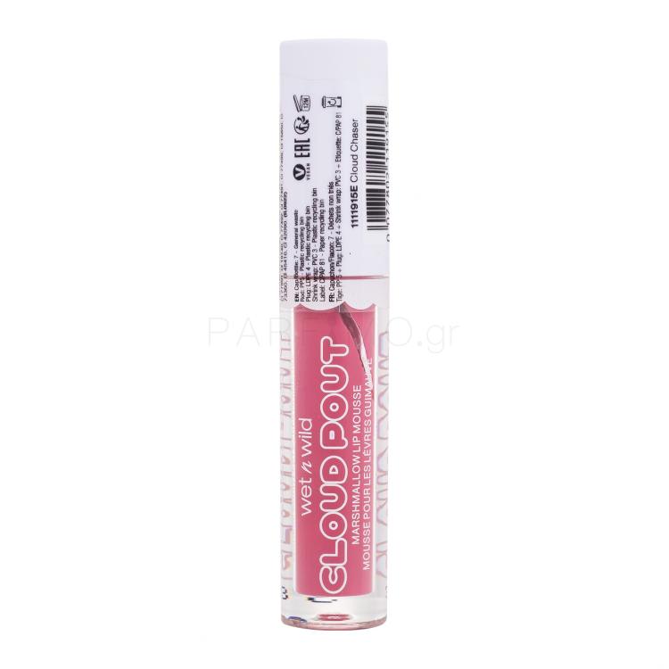 Wet n Wild Cloud Pout Marshmallow Lip Mousse Κραγιόν για γυναίκες 3 ml Απόχρωση Cloud Chaser