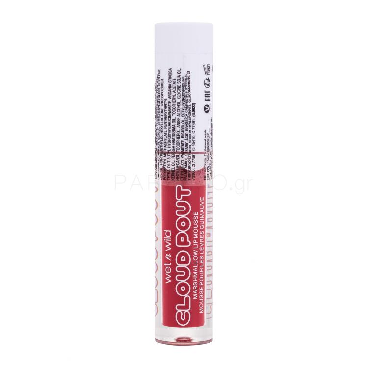 Wet n Wild Cloud Pout Marshmallow Lip Mousse Κραγιόν για γυναίκες 3 ml Απόχρωση Fluff You