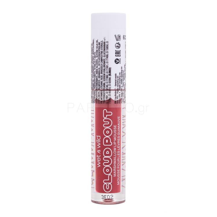 Wet n Wild Cloud Pout Marshmallow Lip Mousse Κραγιόν για γυναίκες 3 ml Απόχρωση Marshmallow Madness