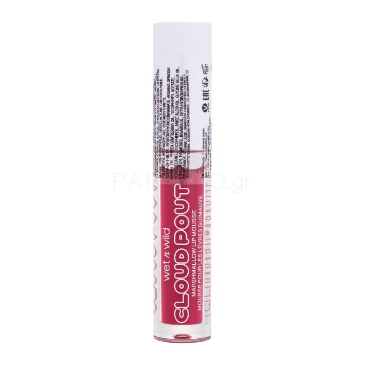 Wet n Wild Cloud Pout Marshmallow Lip Mousse Κραγιόν για γυναίκες 3 ml Απόχρωση Marsh To My Mallow