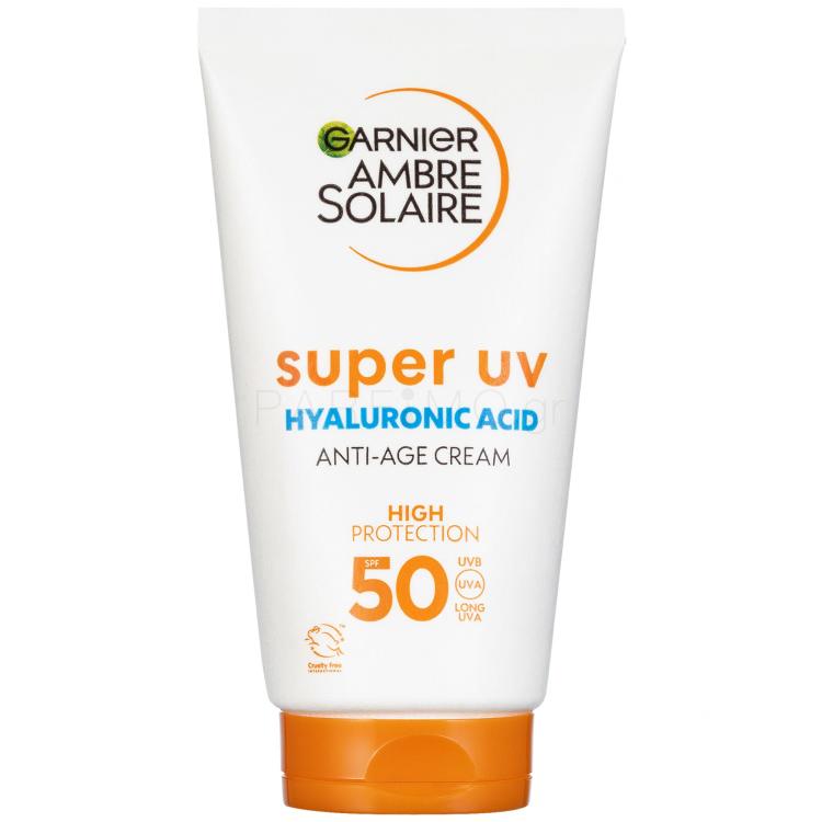 Garnier Ambre Solaire Super UV Hyaluronic Acid Anti-Age Cream SPF50 Αντιηλιακό προϊόν προσώπου 50 ml