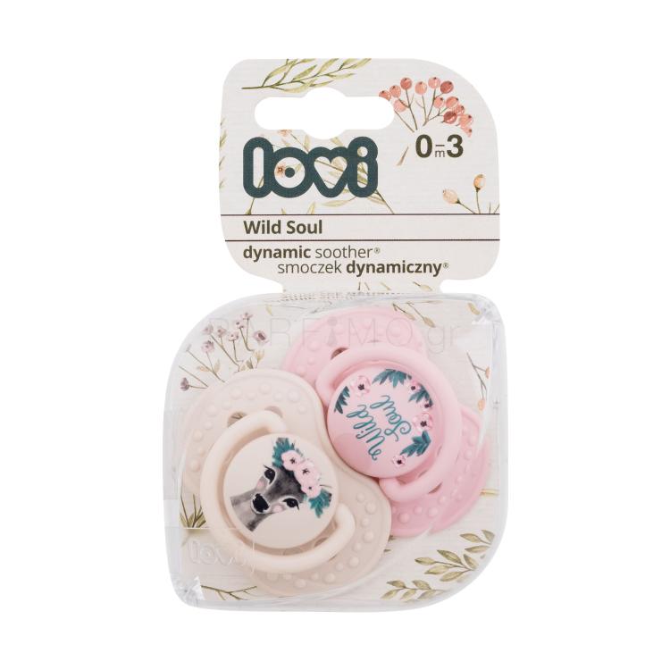 LOVI Wild Soul Dynamic Soother Girl 0-3m Πιπίλα για παιδιά 2 τεμ