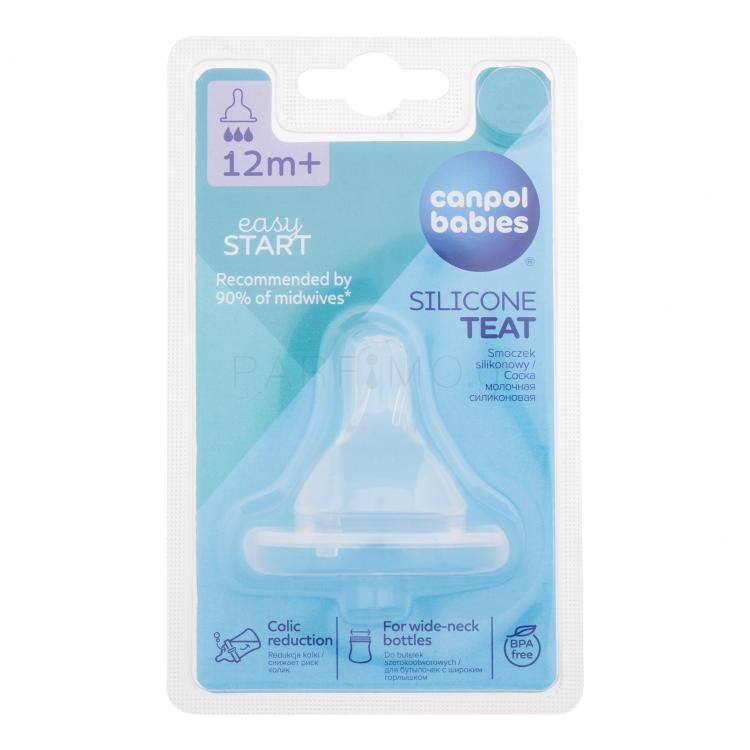 Canpol babies Easy Start Silicone Teat Fast 12m+ Θηλή για μπιμπερό για παιδιά 1 τεμ