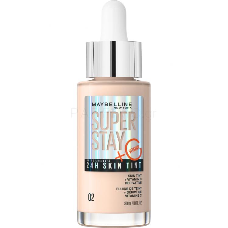 Maybelline Super Stay 24H Skin Tint + Vitamin C Make up για γυναίκες 30 ml Απόχρωση 02