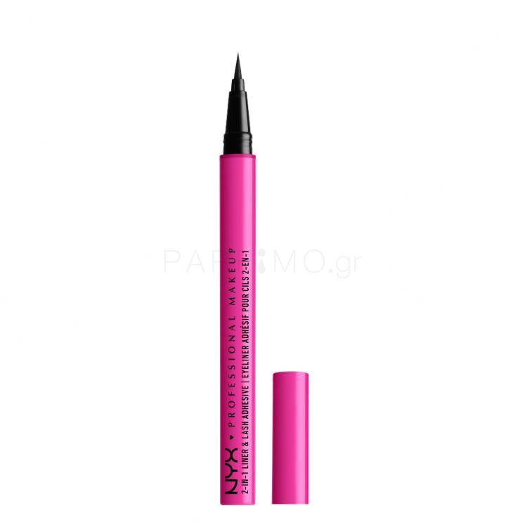 NYX Professional Makeup Jumbo Lash! 2in1 Liner &amp; Lash Adhesive Eyeliner για γυναίκες 1 ml Απόχρωση 01 Black