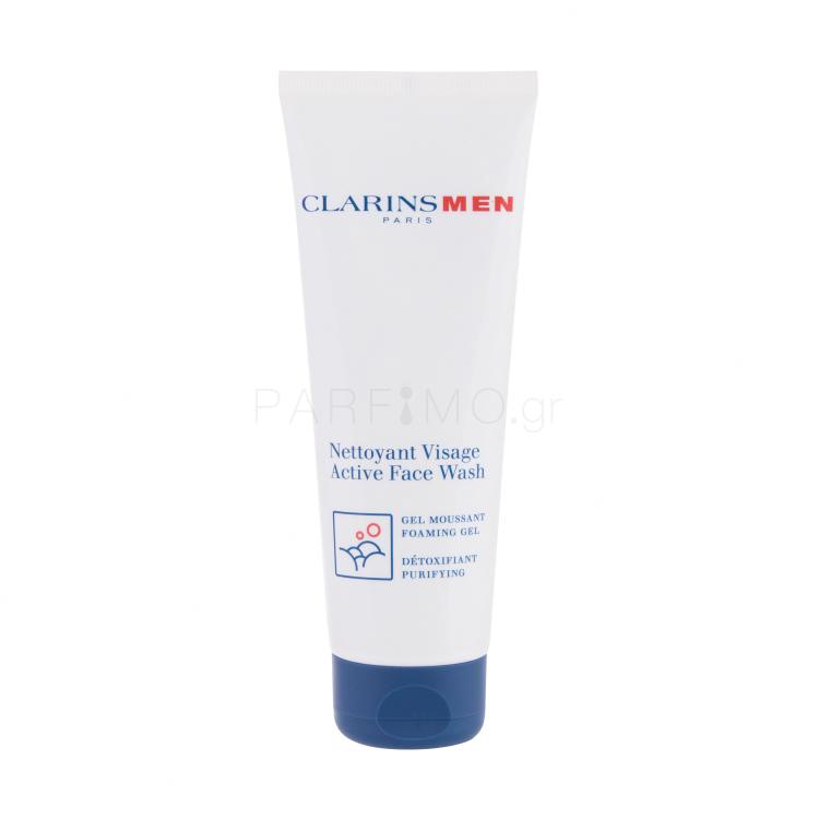 Clarins Men Active Face Wash Αφρός καθαρισμού για άνδρες 125 ml ελλατωματική συσκευασία