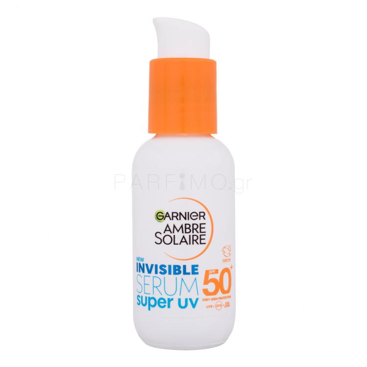 Garnier Ambre Solaire Super UV Invisible Serum SPF50+ Αντιηλιακό προϊόν προσώπου 30 ml ελλατωματική συσκευασία